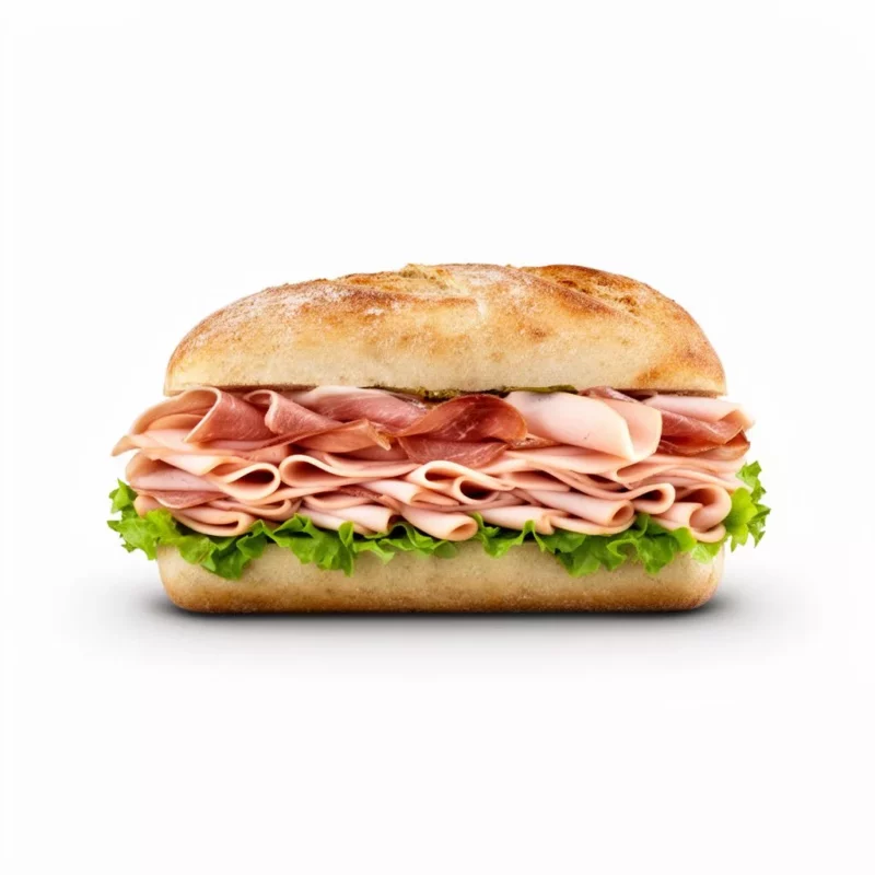Extra Jamón de pavo (sandwich) product photo on white background