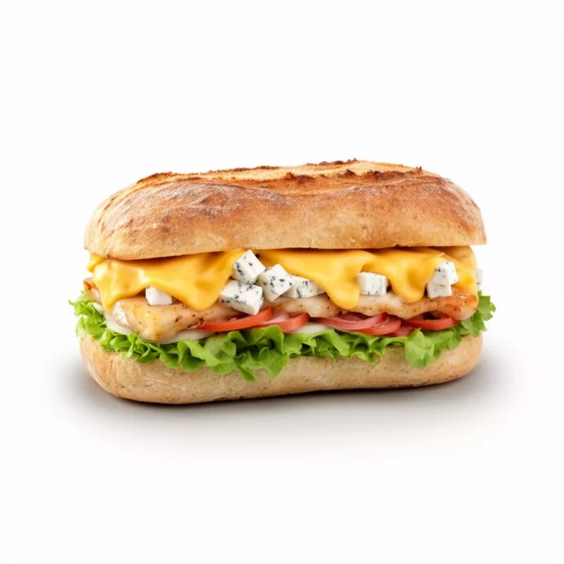 Extra Queso fetta (sandwich) product photo on white background