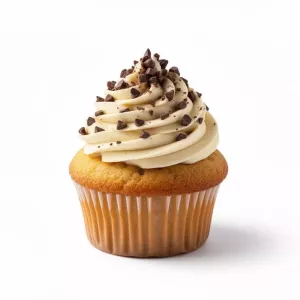 Cupcake Platano con Chispas de Chocolate Semiamargo product photo on white background