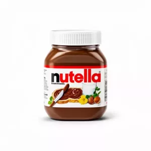 Topping Nutella product photo on white background