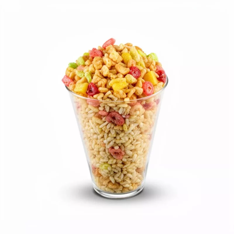 Extra Arroz inflado (vaso de fruta) Extra Arroz inflado (vaso de fruta) product photo on white background