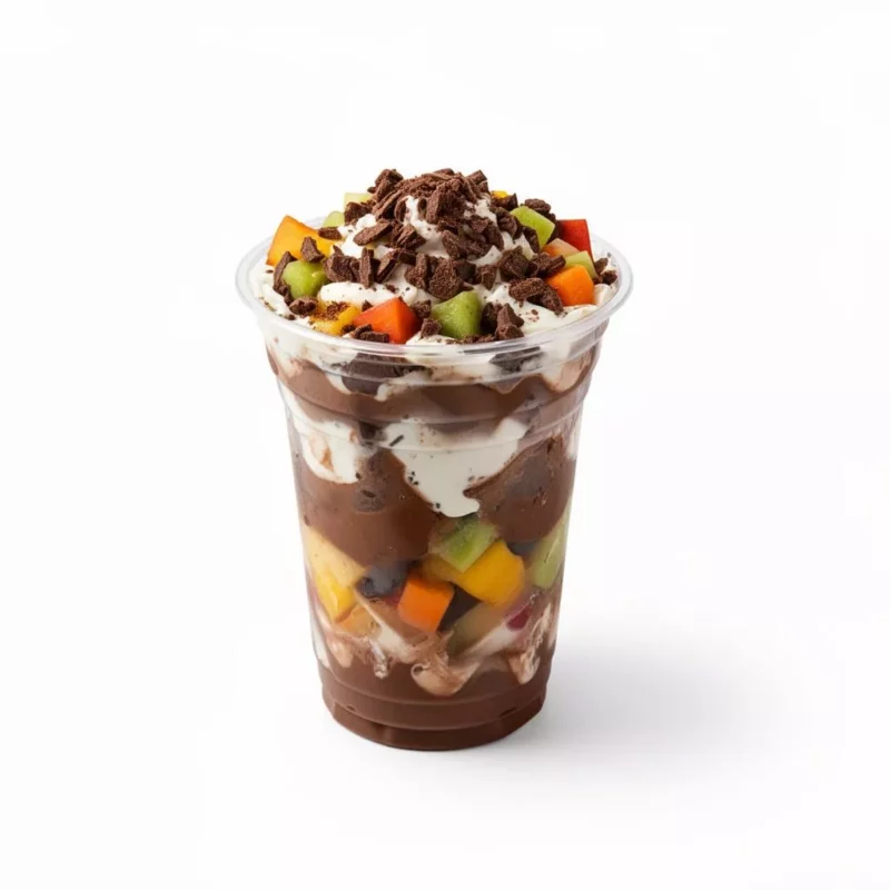Extra Chispas de chocolate (vaso de fruta) Extra Chispas de chocolate (vaso de fruta) product photo on white background