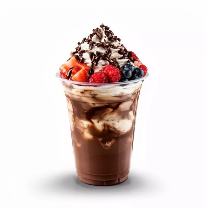 Extra Chocolate (vaso de fruta) product photo on white background