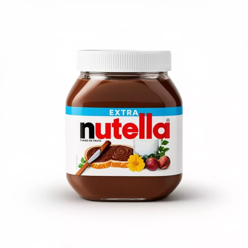 Extra Nutella (vaso de fruta) product photo on white background